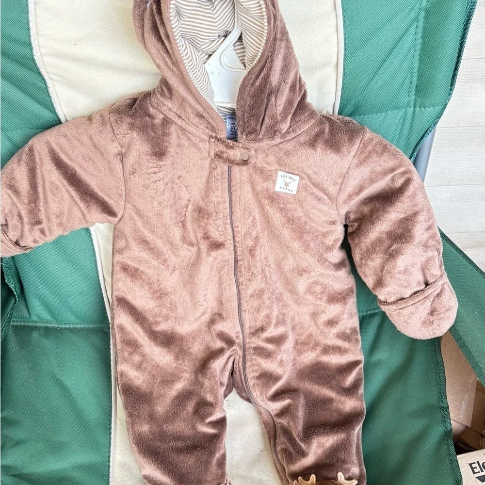 Carter's Brown Moose Footed One Piece